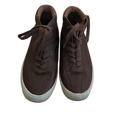Tretorn Men's High Top Lace up Eco Ortholite Sneakers Brown Size 10 - Picture 2 of 7